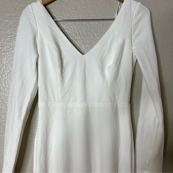 Feeling of Forever White Long Sleeve Mermaid Maxi Dress NWOT Small - Picture 5 of 7